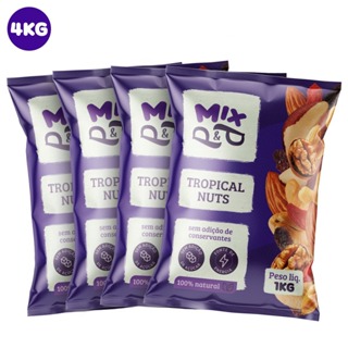 Mix Tropical Nuts P&P - Castanha de Caju/Pará/Amendoim/Amêndoas/Uva Passa/Nozes em Oferta na Shopee
