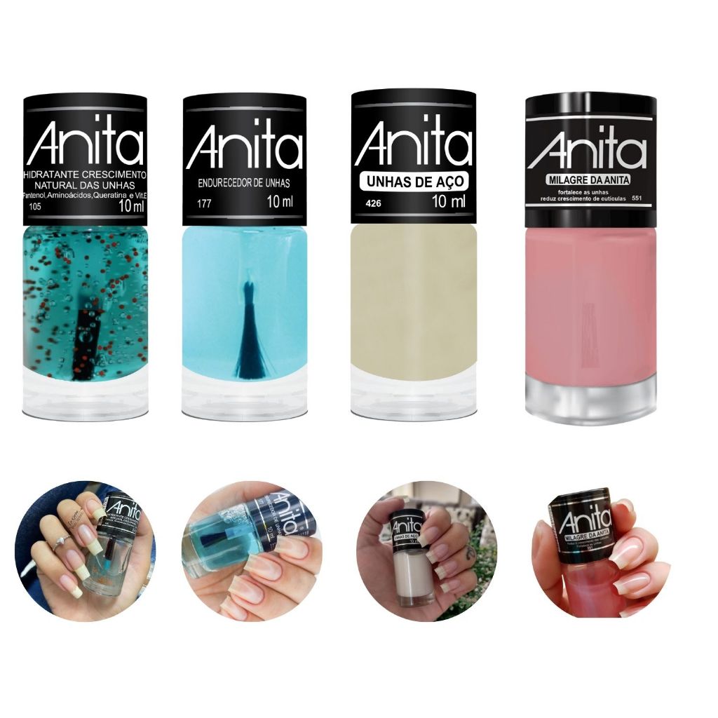 Esmalte Anita Kit Tratamentos Fortalecedor de Unhas
