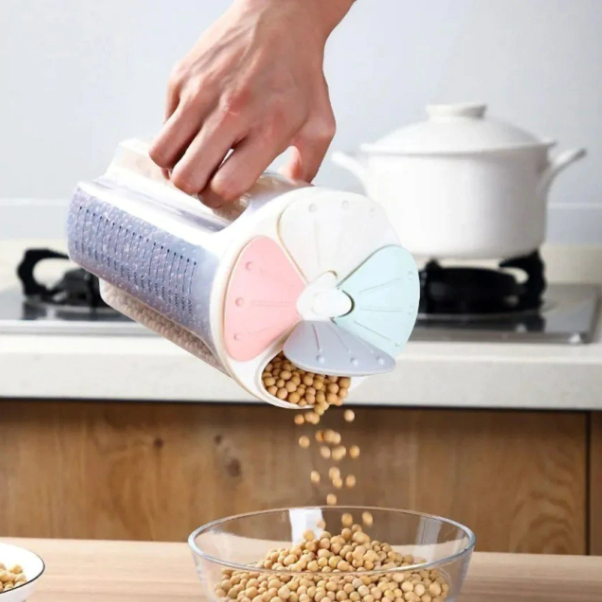 Pote Hermético Armazenamento Alimentos Com Divisórios Para Grãos  e Cereais 1500 a 3000ml