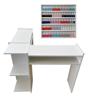 Mesa Mesinha Manicure em L mdf Nicho para 200 Esmaltes Prateleira de Esmaltes Salão de Beleza em Oferta na Shopee