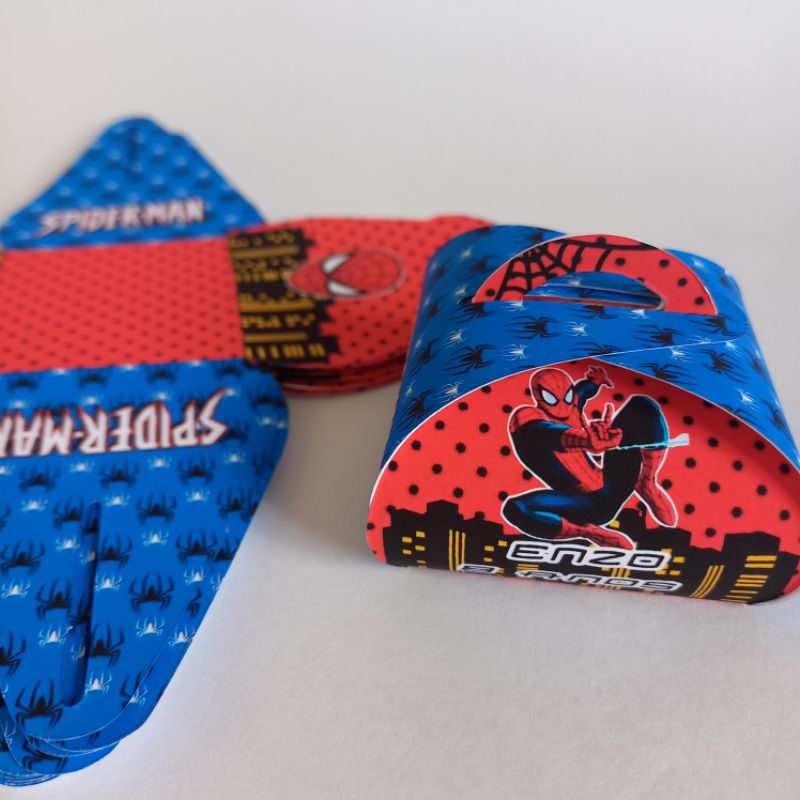 10 caixinha homem aranha porta bombom lembrancinha personalizada