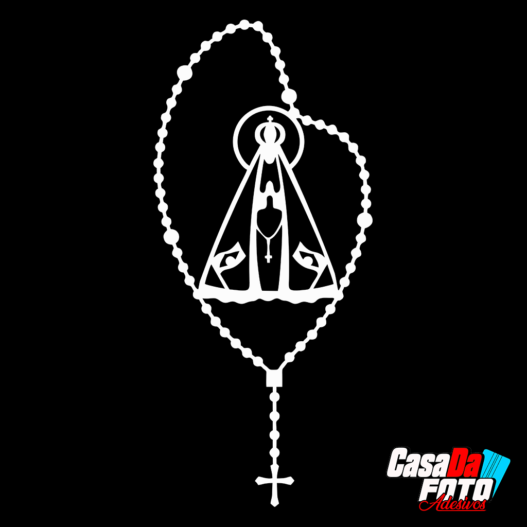adesivo terço nossa senhora aparecida para moto carro caminhão decoração capacete paralama feito em vinil automotivo
