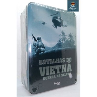 Box Lata DVD Batalhas do Vietnã - Guerra na Selva - Edição de Colecionador 4 DVDs ORIGINAL LACRADO