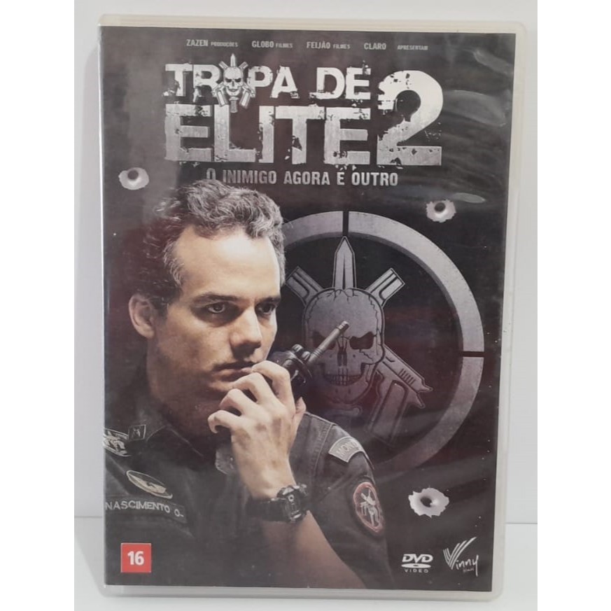 DVD Tropa de Elite 2: O Inimigo Agora É Outro Original Impecável - Filme Nacional Wagner Moura 2010