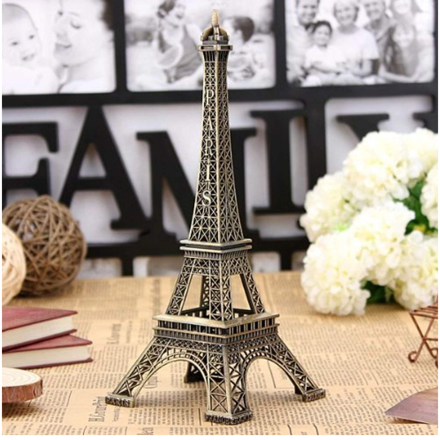 Enfeite Miniatura Torre Eiffel Metal Paris Mini Decoração Presente  13cm/18 cm para Mesa estante