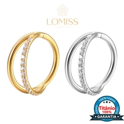 Piercing Helix Conch Argola Titânio PVD Fileira Lisa/zircônia《Lomiss piercing》