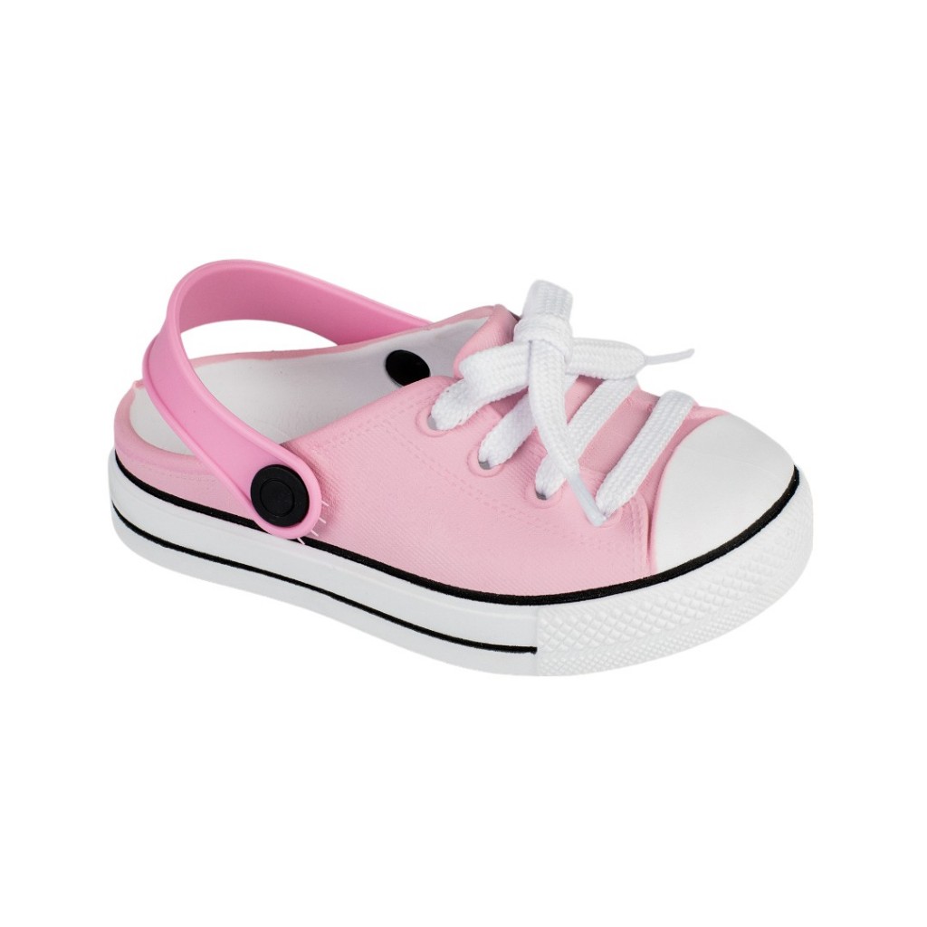 Sandália Infantil Babuch Tipo Crocs Rosa Menina Confortável Antiderrapante