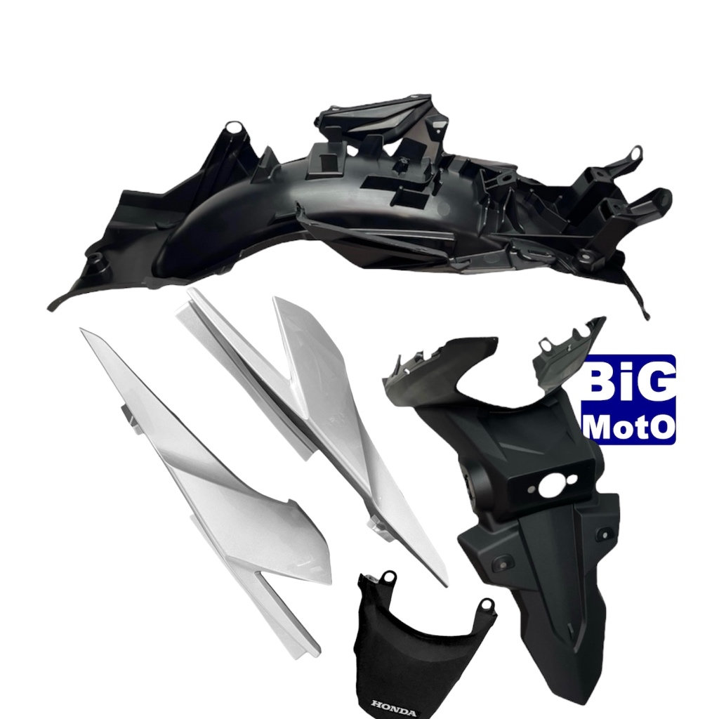 Kit traseiro CG Titan160 2016 a 2024(selec cores) -Paralama interno B(Parabarro)+Paralama de placa+Rabeta Titan 22/23/24