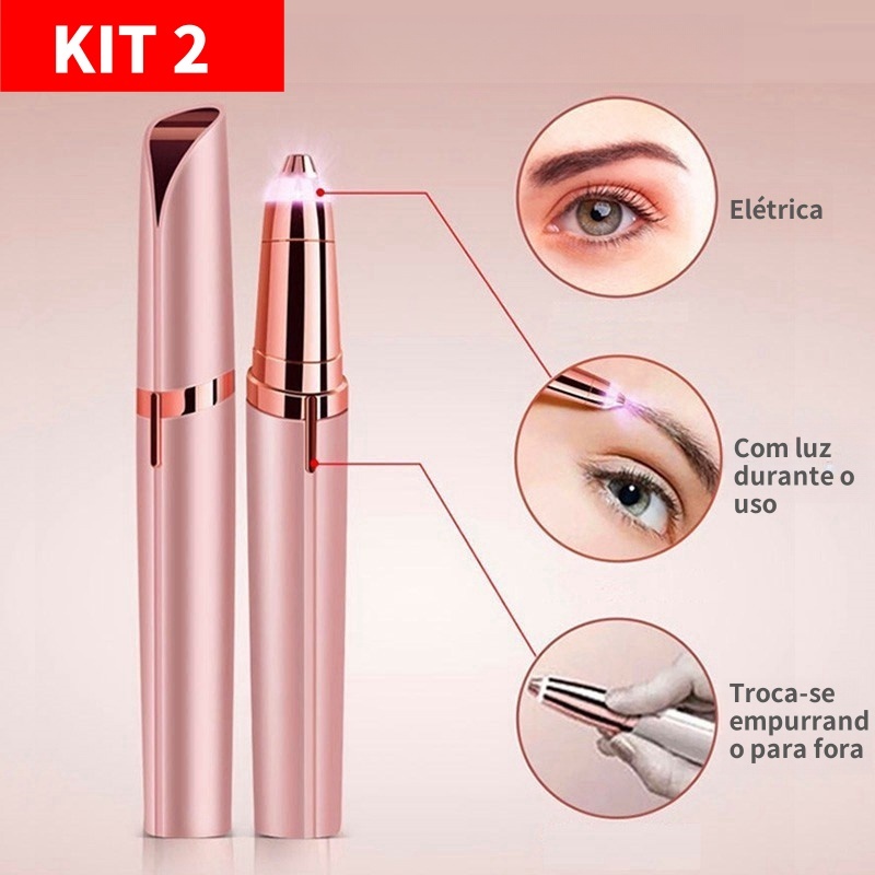Caneta Depiladora Aparadora De Sobrancelhas Elétrico Recarregável e Portátil Para Nariz, Buçu em Oferta na Shopee