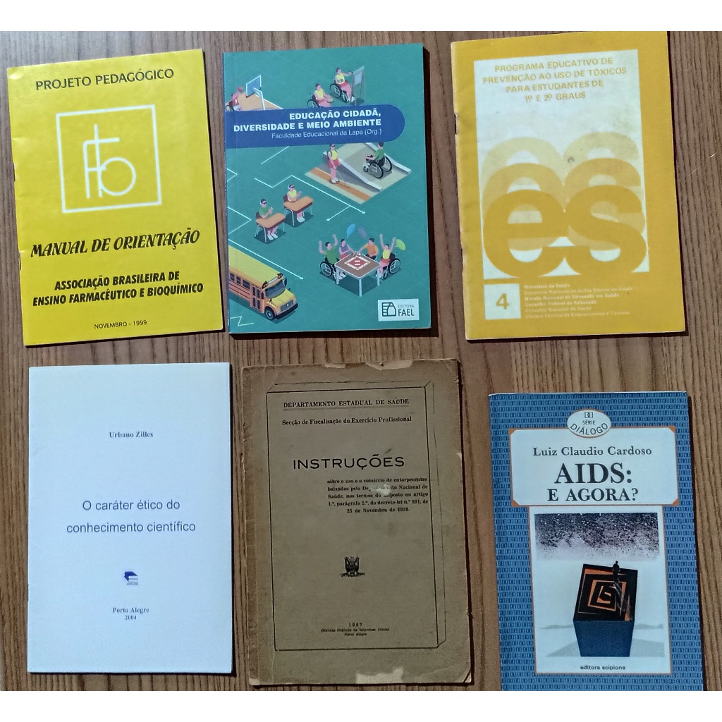 Aids /diversidade e meio ambiente/prevenção ao uso de toxicos/carater etico/projeto pedagogico/departamento saude