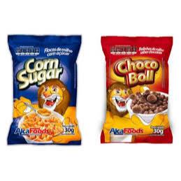 KIT 10UN Cereal Matinal Sachê Alcafoods 30g Milho Com Açúcar e Bolinhas de Chocolate — imagem 2 de 2