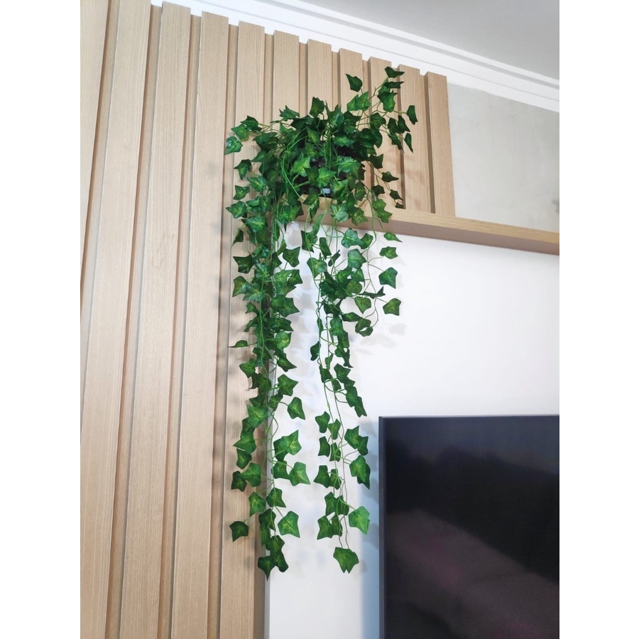 Arranjo Hera Semelhante A Natural + vaso trançado Artificial Pendente Planta Caída