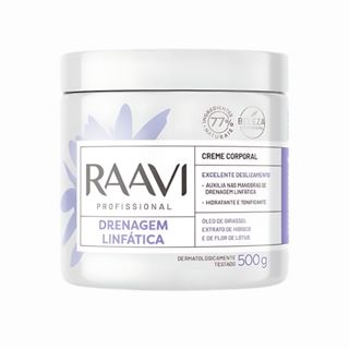 Creme Para Drenagem Linfática Raavi 500 g PA2605 em Oferta na Shopee