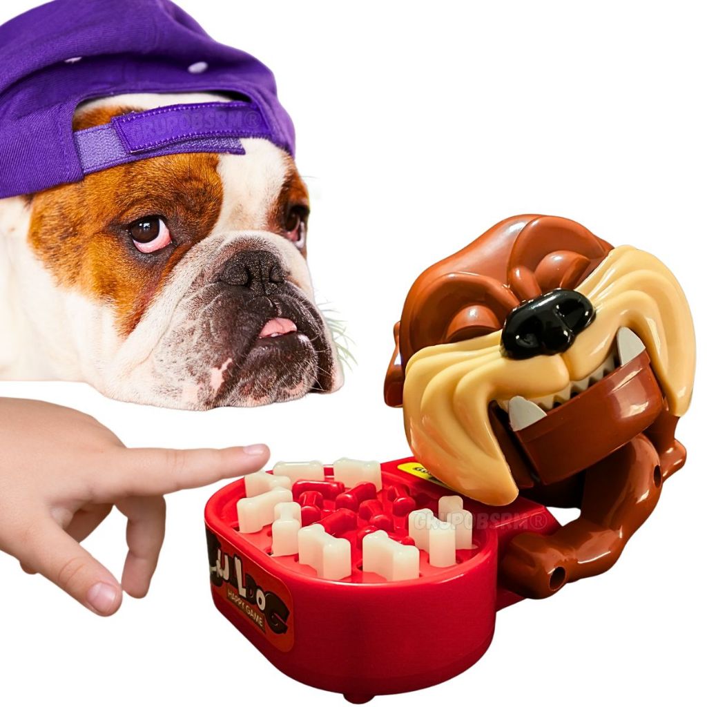 brinquedo pegadinha dog morde dedo jogos de tabuleiro infantil educativo pedagógico jogo não acorde o cachorro baddog osso presente menino 3 anos criança menina
