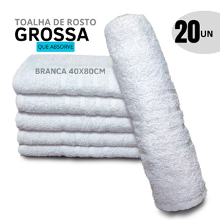 Kit 20 Toalha de Tosto Grossa Branca 45x80 Salão Barbearia Lavatório Resistente Especial em Oferta na Shopee