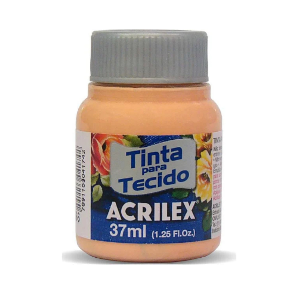 TINTA PARA TECIDO FOSCA 37ML ACRILEX PESSEGO 566