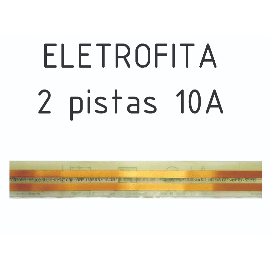 Eletrofita 2 pistas (10A) - 3 metros (somente eletrofita)