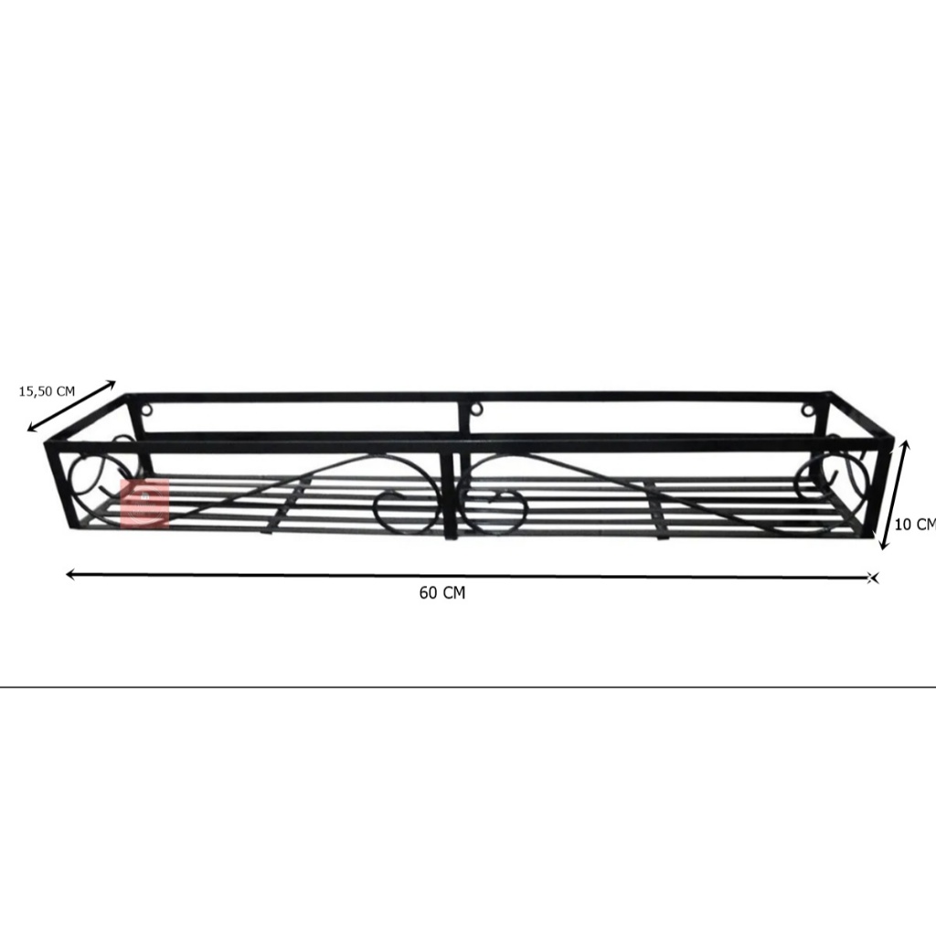 Floreira Rustica Suporte De Ferro Para vasos Jardineira 60 cm