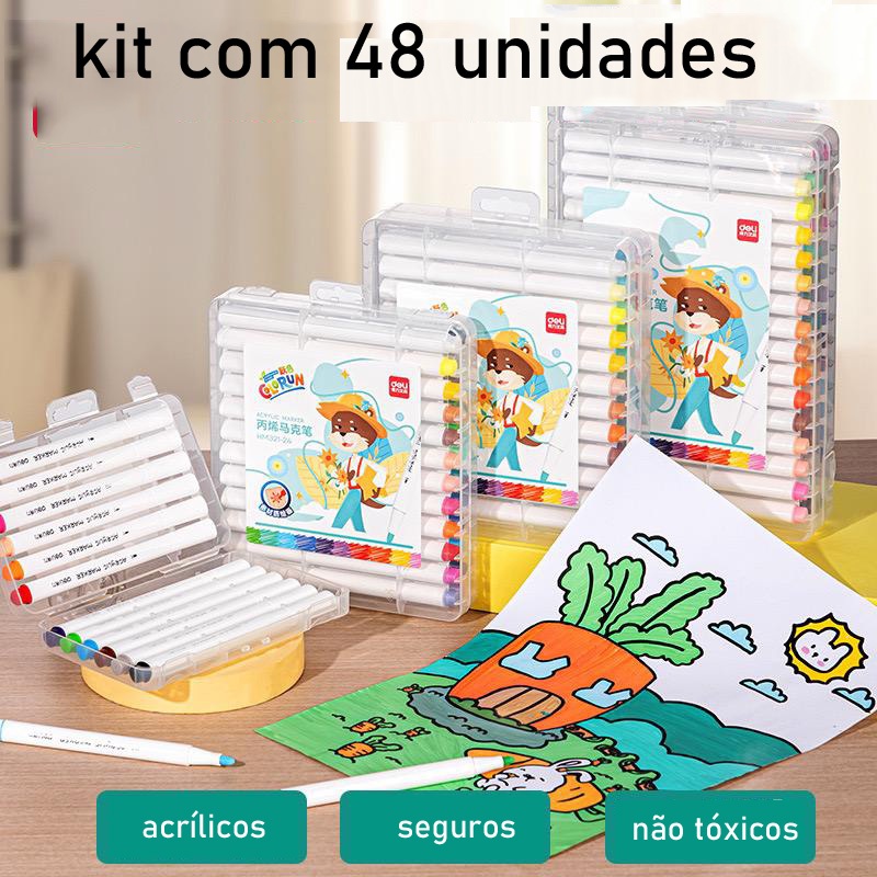 Caneta 48 Cores Cerâmica Madeira Metais Tecido Para Tênis Cerâmica Balões