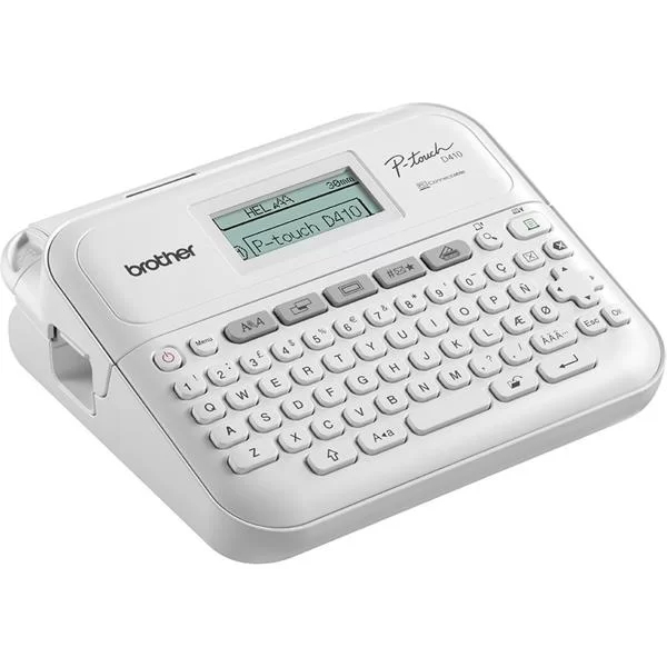 Rotulador Eletrônico Portátil Manual Brother Branco PTD410