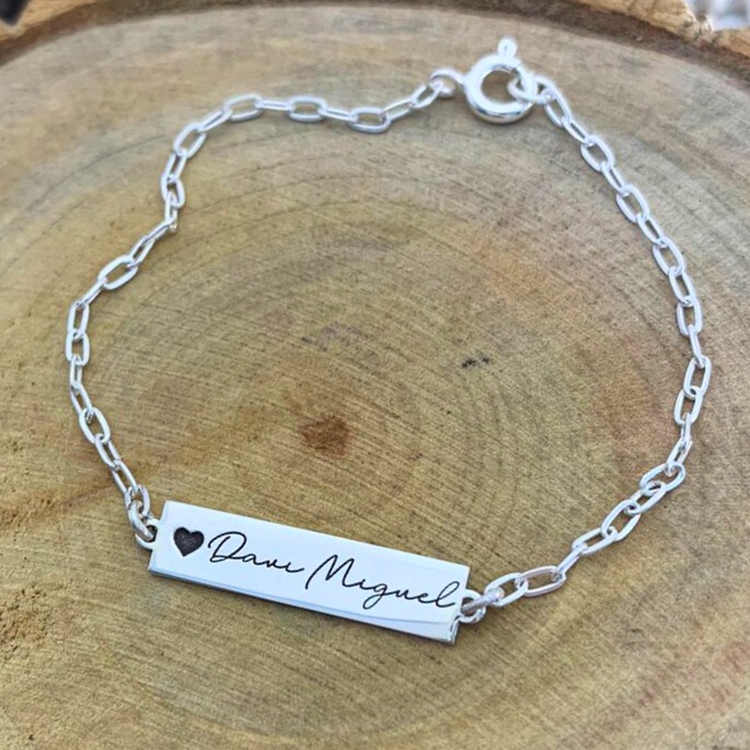 Pulseira Bebê Personalizado - Prata 925
