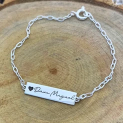 Pulseira Bebê Personalizado - Prata 925