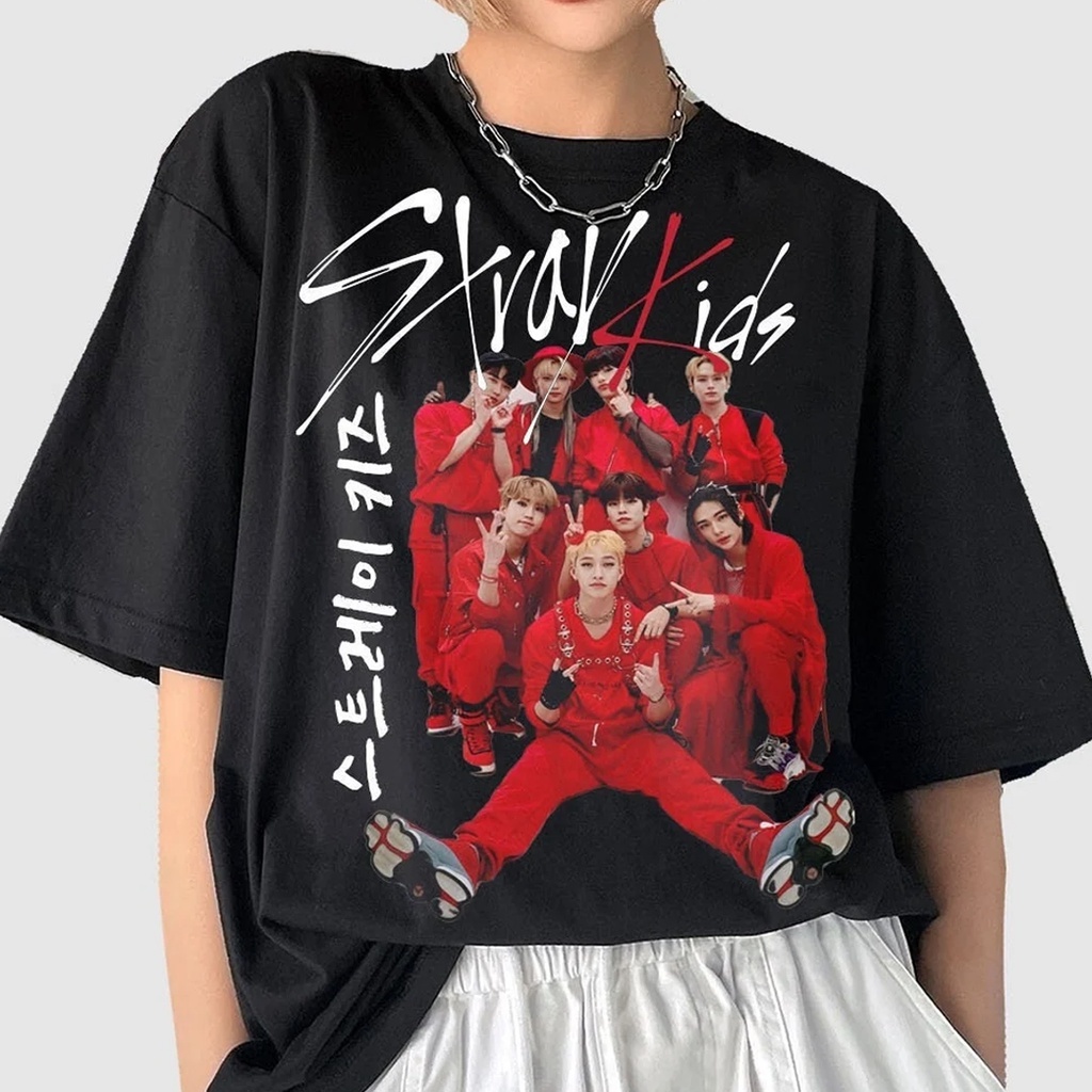 Camiseta camisa Stray Kids Grupo Kpop camisa personalizada unissex