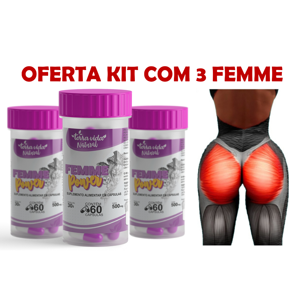 Kit 3 Femme - Bumbum, Coxas, Pernas e Glúteos Oferta