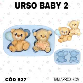 Molde de silicone Urso Baby 2--CÓD 627 em Oferta na Shopee
