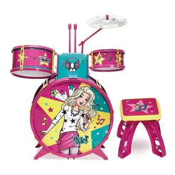 Bateria Acústica Infantil Fabulosa Barbie - Fun F0004-7
