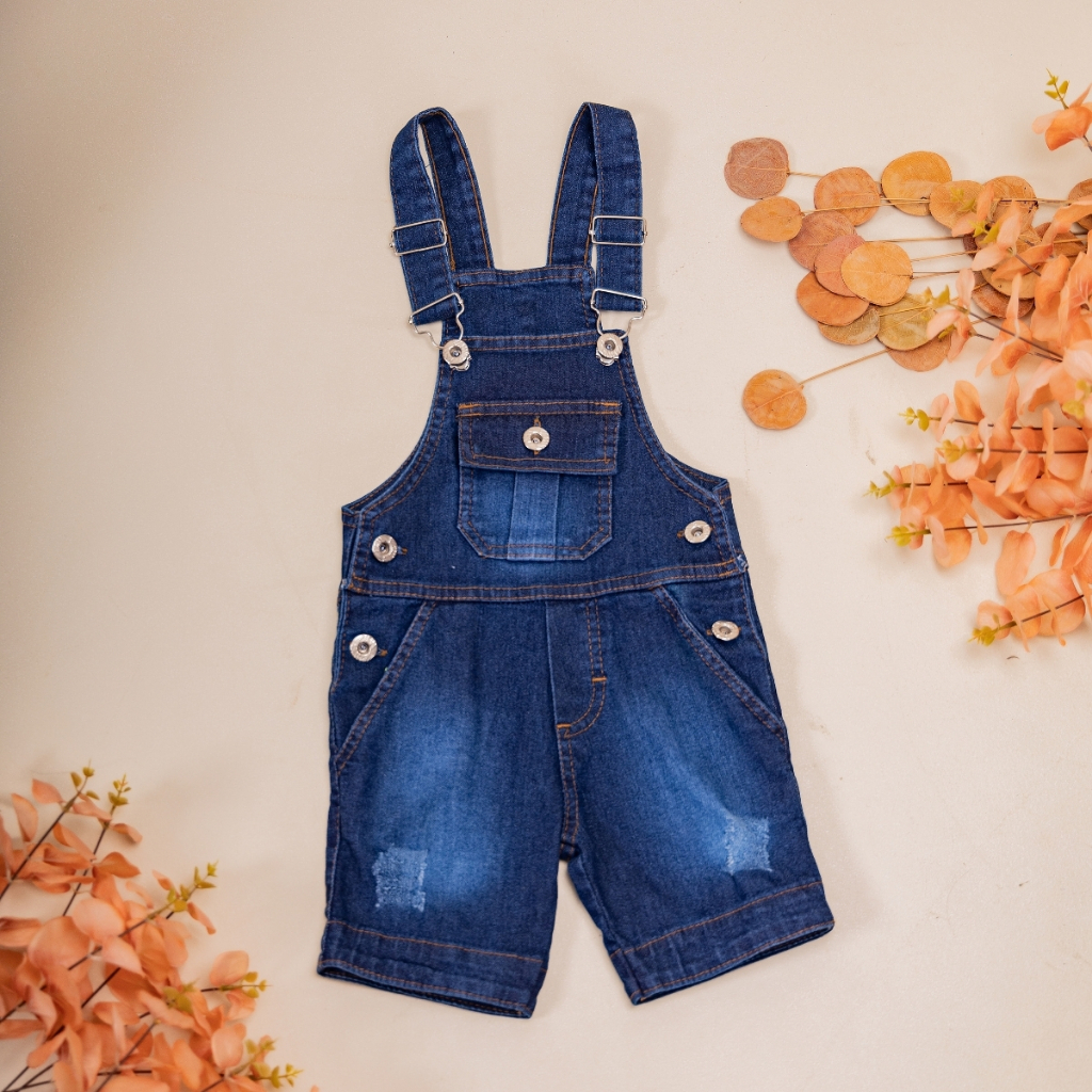 Macacão Jardineira Jeans e Brim Masculina Infantil Menino 1 a 8 anos. em Oferta na Shopee