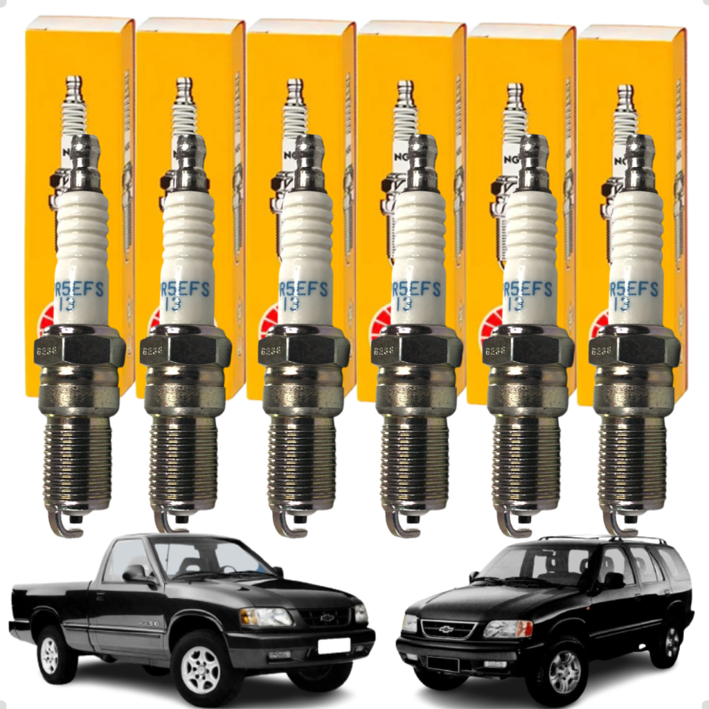 Kit Jogo Velas de Ignição Original Chevrolet S10 e Blazer 4.3 V6 em Oferta na Shopee