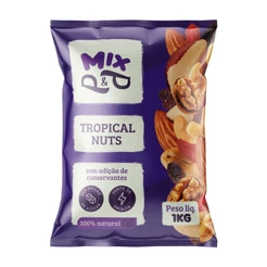 Mix Tropical Nuts 1Kg Castanha de Caju do Pará Amendoa Nozes Uva Passa Amendoim Gojiberry P&P