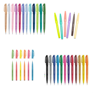 Kit Brush Pen Sign Pentel - 6 - 12 - 24 - 36 cores em Oferta na Shopee