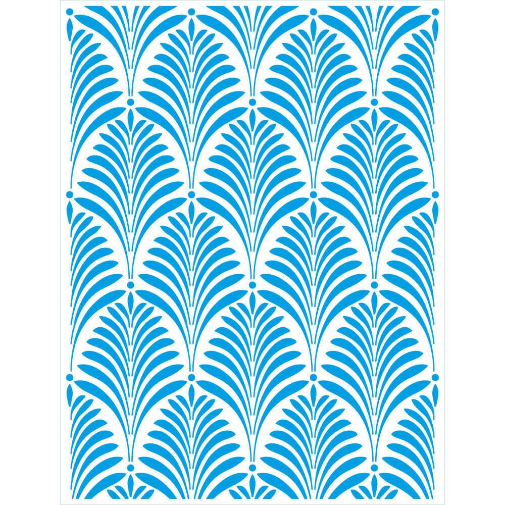 Stencil Gabarito Pintura Parede Folhas Plantas Textura Ornam