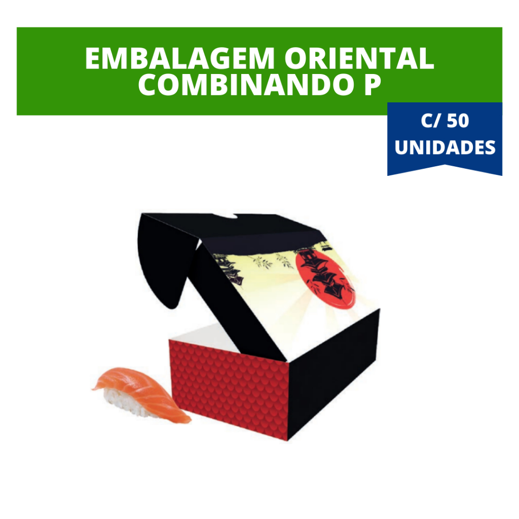 Embalagem Combinado Preto P - 50 Unidades