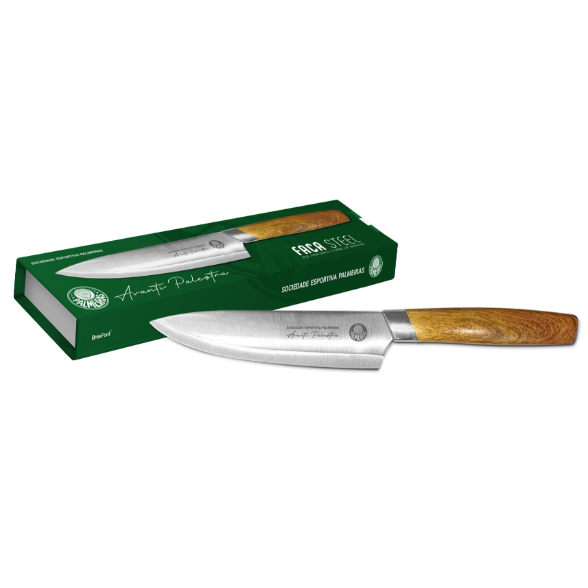 Faca Steel Premium Palmeiras Aço Inox Oficial