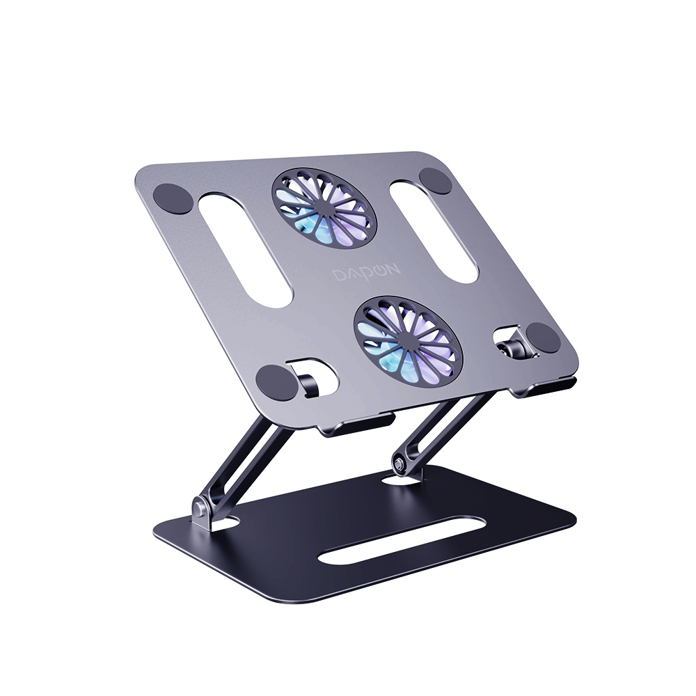 Suporte Para Notebook Dapon P43F Com Ventilação Cooler e Luzes Cor Cinza em Oferta na Shopee