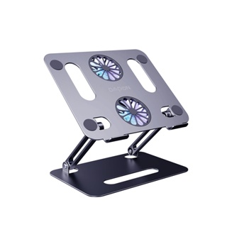 Suporte Para Notebook Dapon P43F Com Ventilação Cooler e Luzes Cor Cinza em Oferta na Shopee