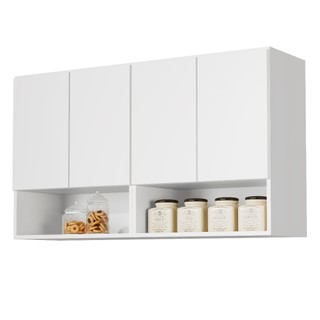Armario para Cozinha Aéreo Organizador Multiuso Quarto Sala Bela 4 Portas em Oferta na Shopee