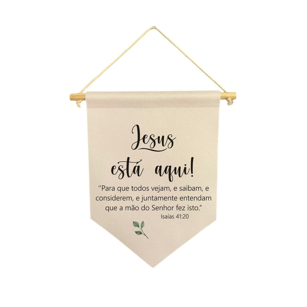 Flamula decorativa casamento Jesus está aqui em Oferta na Shopee