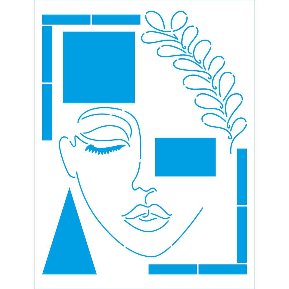 Stencil Gabarito Pintura Parede Arte Pintura Orgânica Mulher