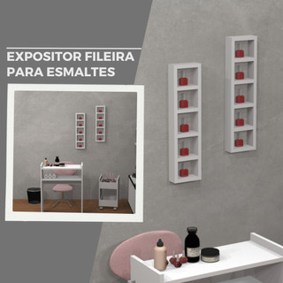 Destaque Seus Esmaltes Expositor de Fileira em MDF 15mm