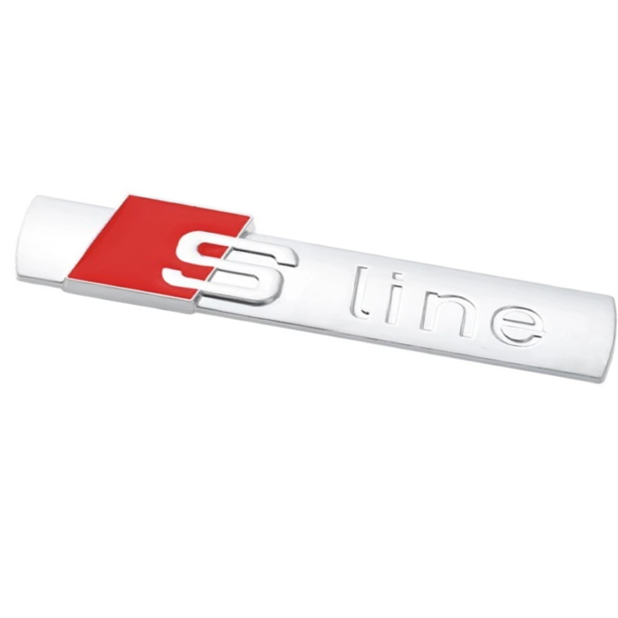 1 Adesivo METAL Emblema Audi Sline Jetta Golf A1 A3 A4 A6 R8 Q5 Q7