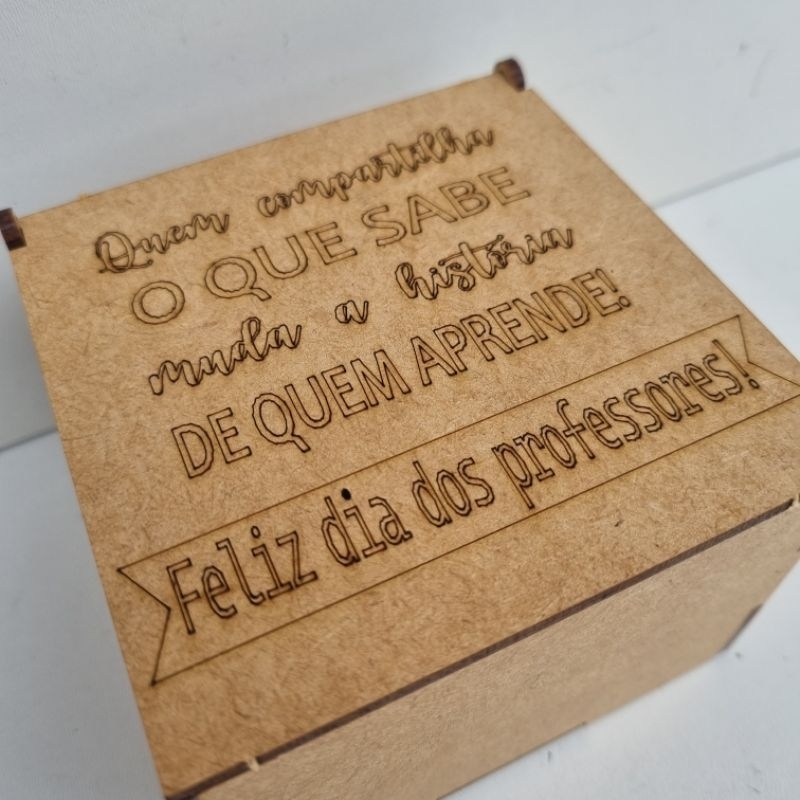 5 Caixa dia dos Professores Laser Presente Lembrança e decoração - MDF cru
