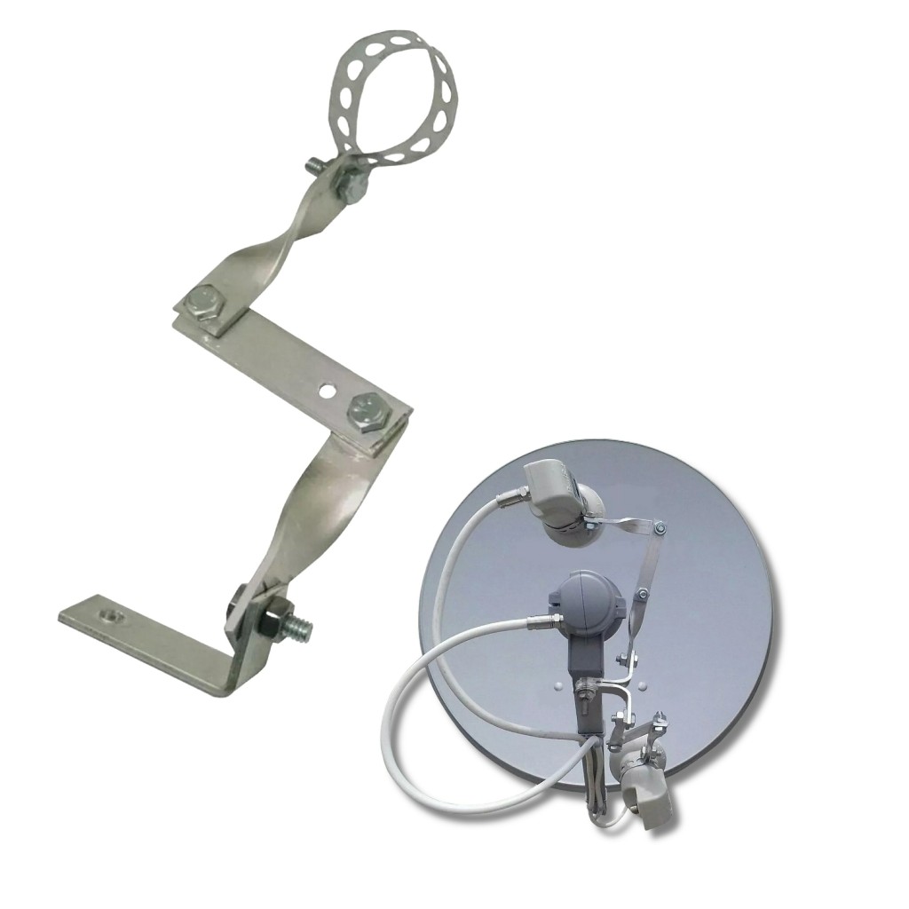 5 Kit Carona Banda Ku Adaptador Antena Parabólica Prático