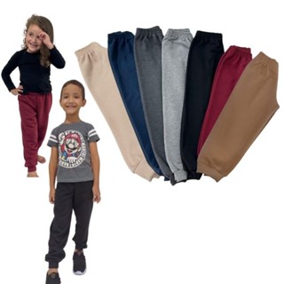 Kit sortido 3 calça moletom infantil unissex em Oferta na Shopee