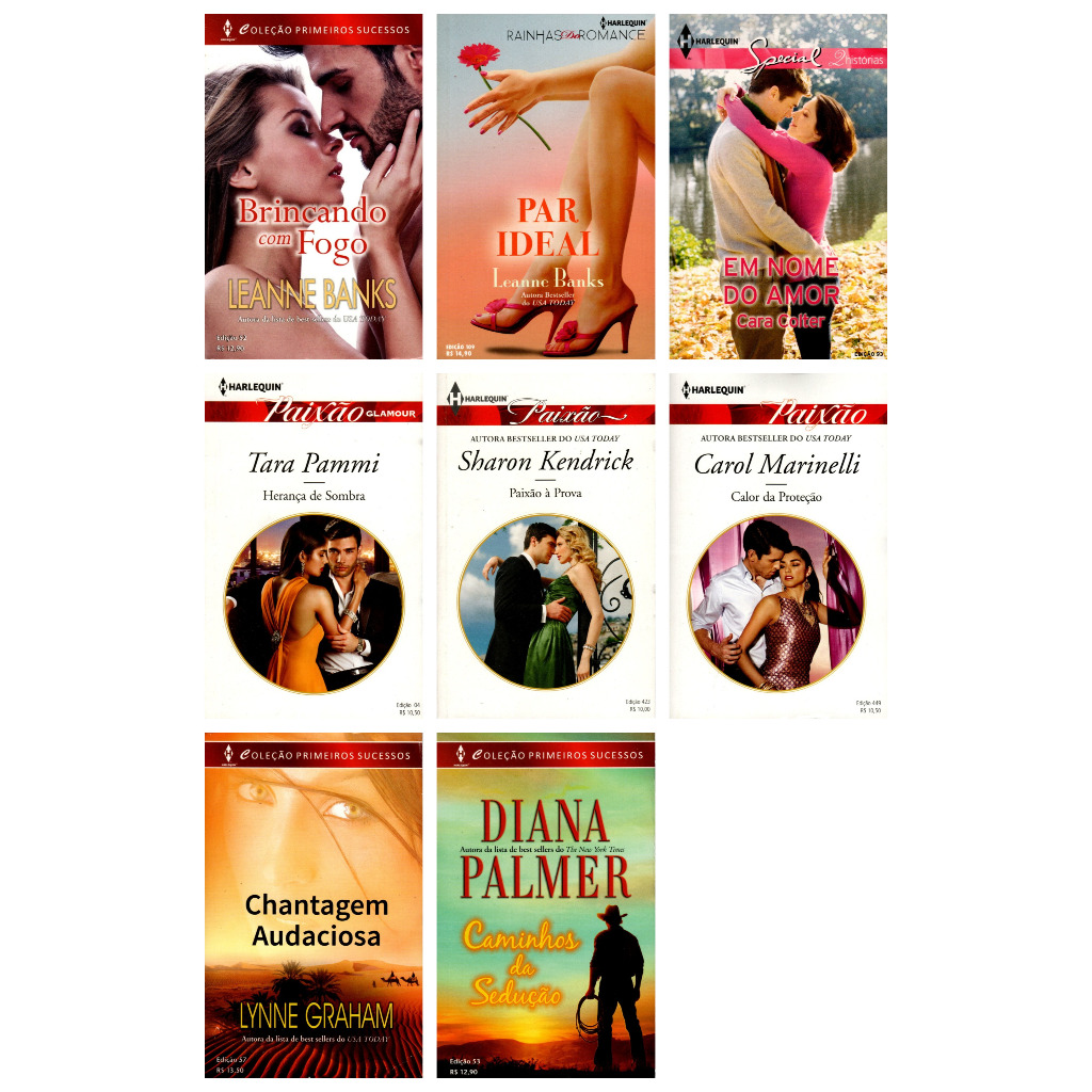 Kit 8 Livros Romance Harlequin Lote 4