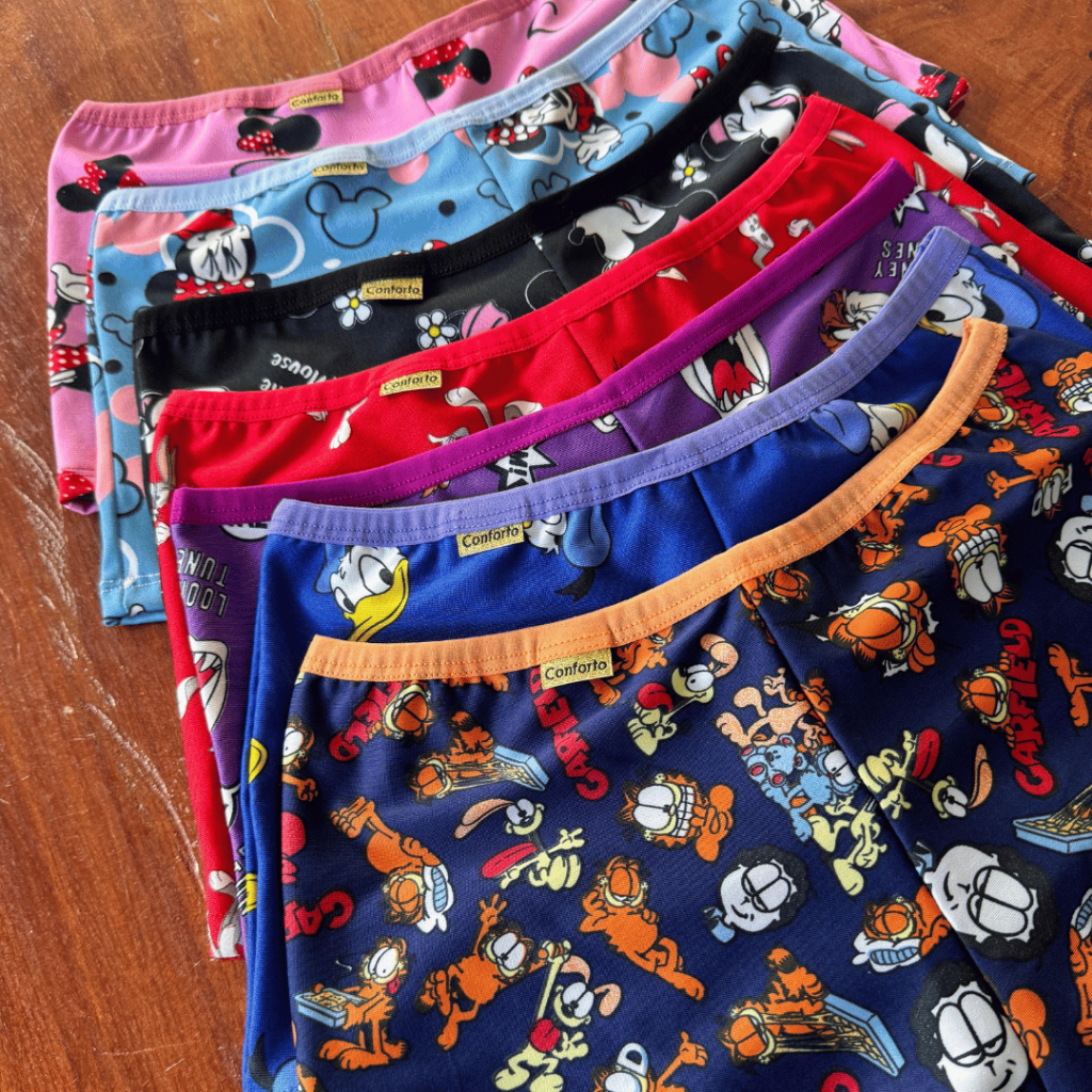 Kit 5 Shortinho Calcinha Cueca Boxer Gestante Feminina Pos Parto ou Lingerie Íntimo Confortável