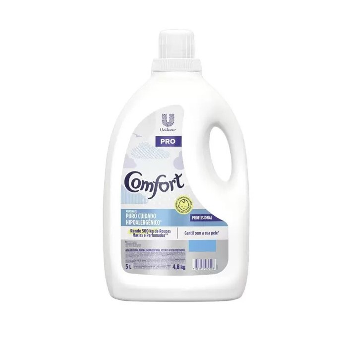 Amaciante Comfort Pro Puro Cuidado - Diluído Hipoalergênico Profissional 5L